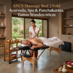 ANCS Massage Bed 2 Fold Ayurveda, Spa & Panchakarma, Tattoo Wooden 60cm - Image 2