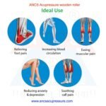 ANCS Acupressure Roller Wooden muscle massager roller Handle - 1st - Image 4