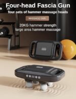 4D Massager Gun Strong Power | Deep Tissue Percussion Body Massager with Multiple Massage Heads | Adjustable Speed 1800–3200 RPM | Rechargeable Muscle Pain Relief Gun for Full Body - Image 5