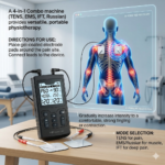 ANCS Acupuncture 4 in 1 TENS, EMS MS, IFT, RUSSIAN Current for Pain Relief for Physiotherapy | Muscle and Nerve Stimulation MS Machine for Physical Therapy | LCD Display | Imported | Compact - Image 2