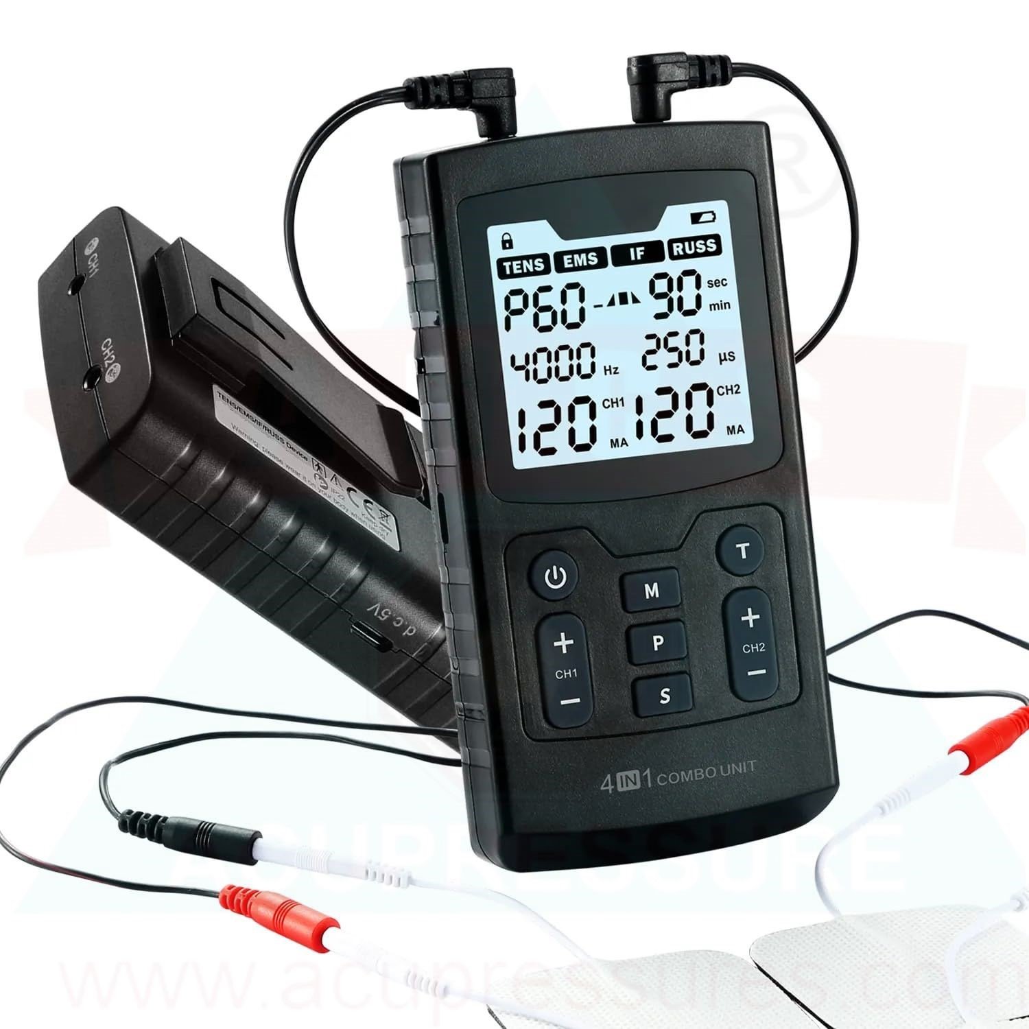 Physio Prime Acupuncture 4 in 1 TENS, EMS MS, IFT, RUSSIAN Current for Pain Relief...