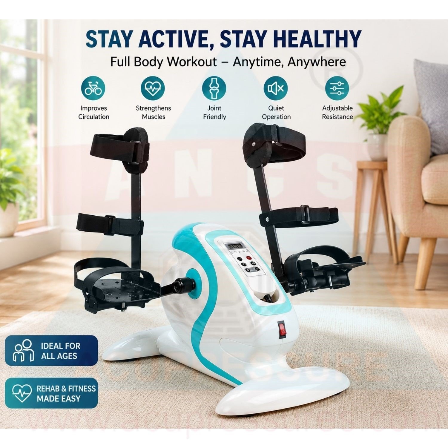 Physio Prime Automatic Electric Mini Leg Trainer Exerciser
