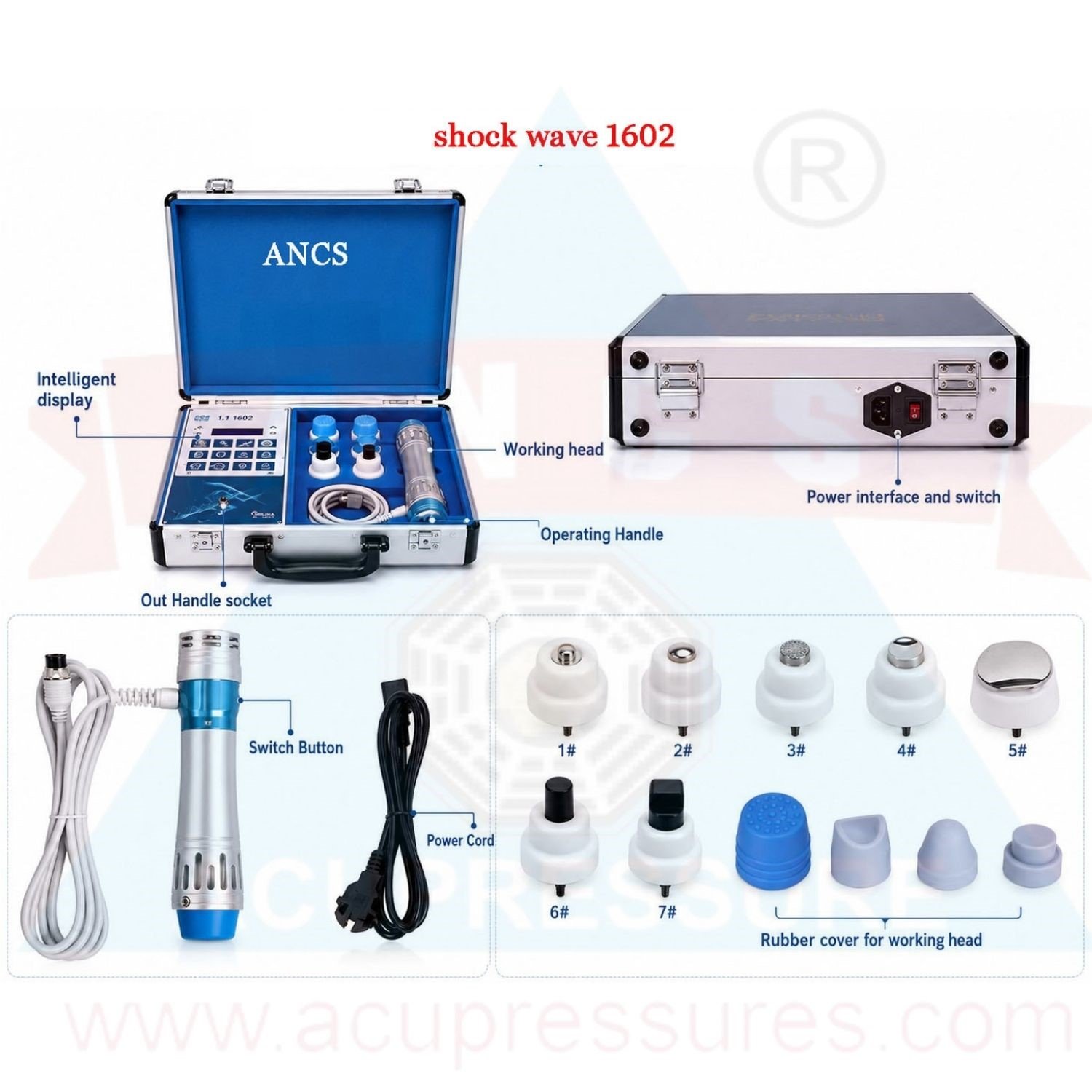 Physio Prime Acupressure ESWT Shockwave Therapy Machine 1602 is a professional-gra...