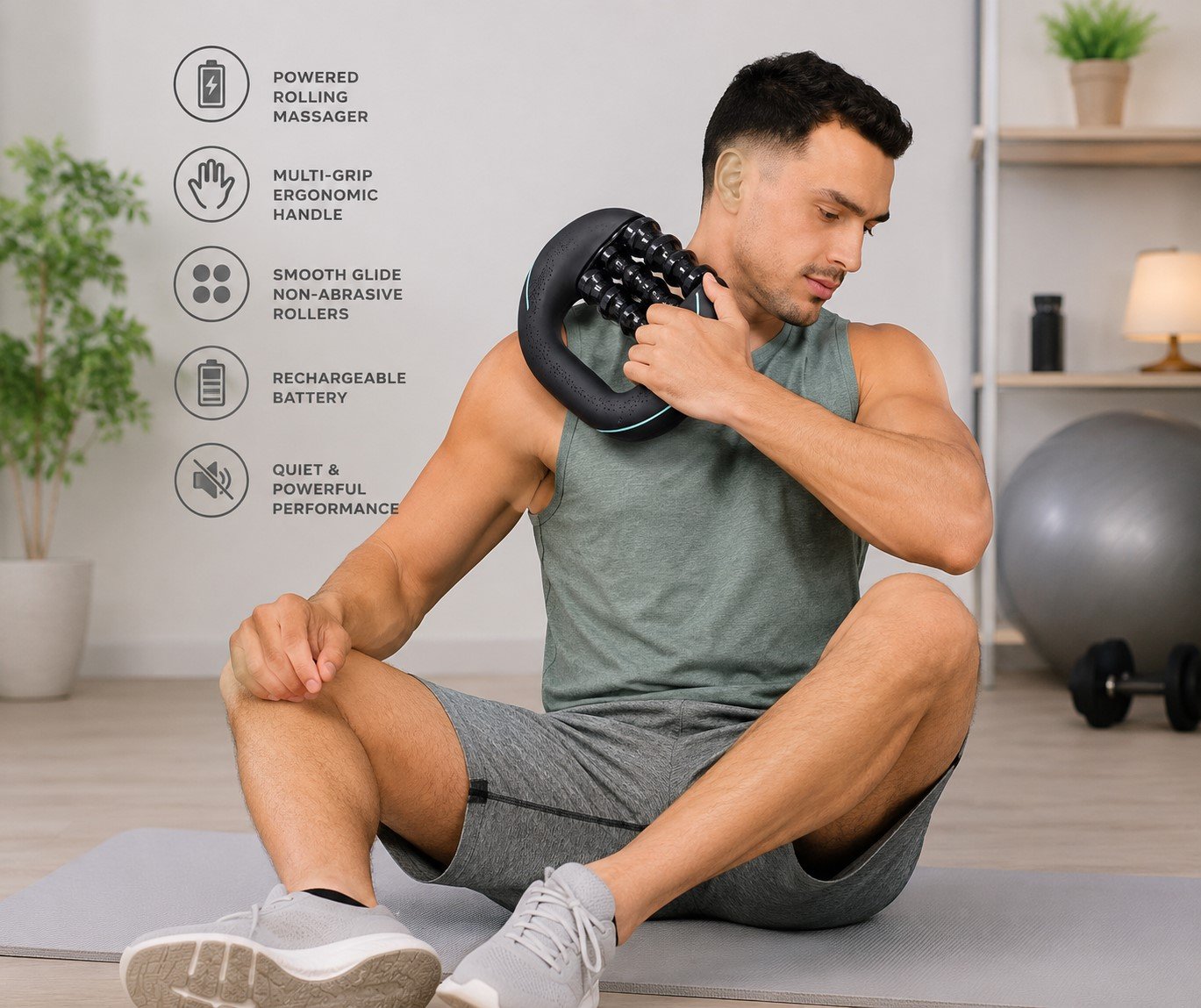 Physio Prime Powered Rolling Massager Full Body Easy Power Full Massager