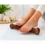 ANCS Acupressure foot roller wooden Wooden Best Black Lenth-28cm - Image 4